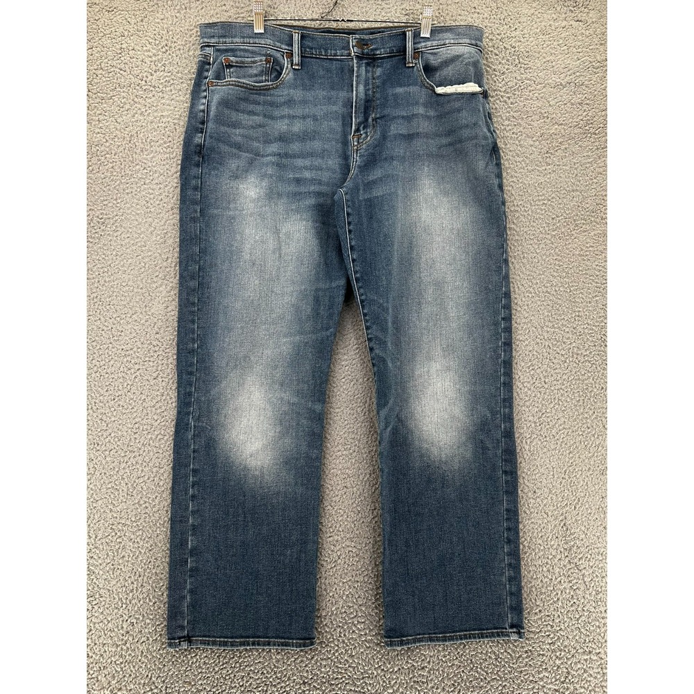 Lucky Brand 363 Vintage Straight Jeans Mens Size 38x29 Stretch Denim Whiskered‎
